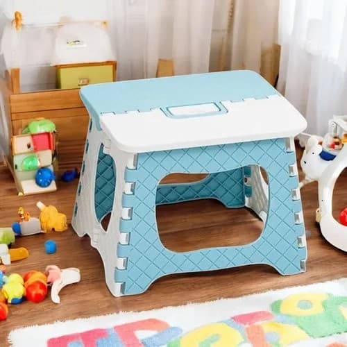 Banqueta Banquinho Banco Dobrável  Infantil  Plástico Leve 20CM Sortido
