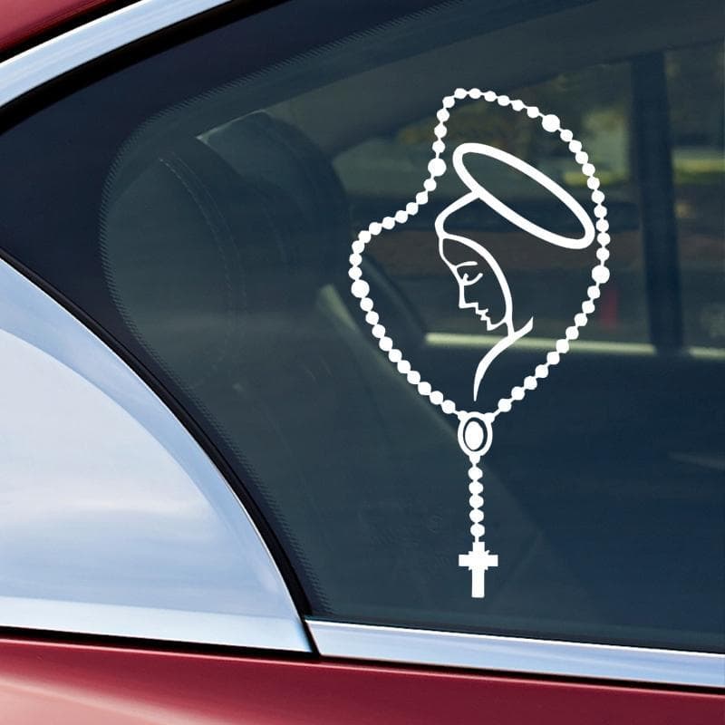 Adesivo Terço de Maria – Para Carro, Moto, Capacete e Objetos em Geral