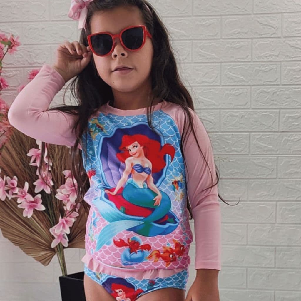 moda praia infantil pra menina-conjunto blusa e calcinha  sublimado  tamanhos 2,4,6 e 8