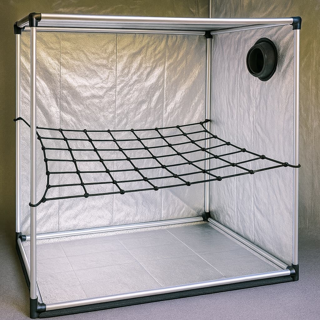 Rede Scrog Grow Elastica P/ Estufa 60x60 80x80 100x100 120x120 Cultivo Indoor