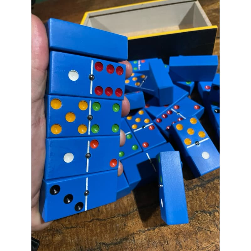 Dominó grossao PVC Artesanal PVC com Pino Pintado com Tinta automotiva