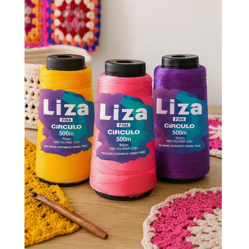 Linha Liza Grossa – Fio Resistente e Macio para Crochê e Tricô