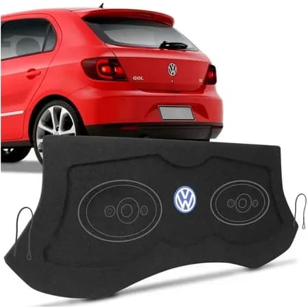 Tampão Porta Malas Tampa Traseira VW Gol G5 G6 2008 A 2016 Com Furo Falante 6x9 e Cordinha