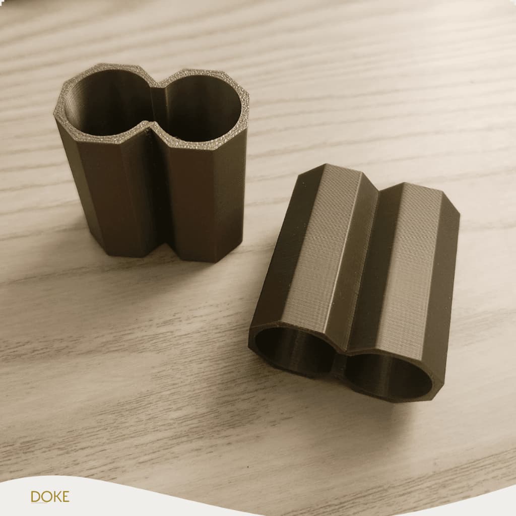 Ponteira Artesanato Modelo DUPLA C/ 2 FUROS p/ Colar de Mesa, Parede - Contas Entremeios Finalizador