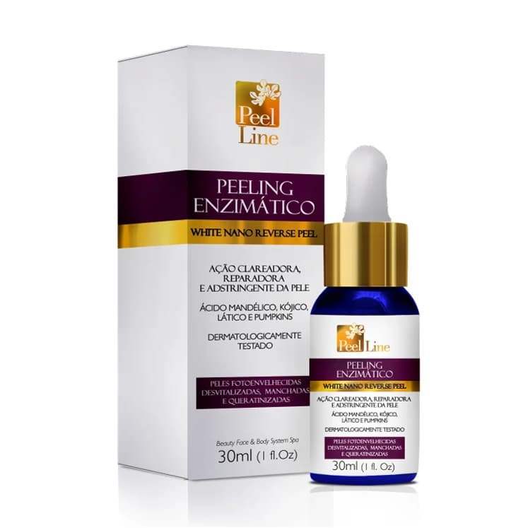 Peeling Enzimático Ação Clareadora e reparadora White Nano Reverse 30ml Peel Line