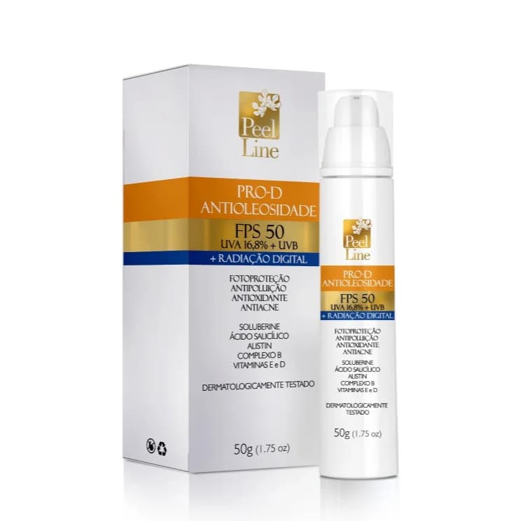 Protetor Solar Pro-D Antioleosidade FPS 50 - 50g Peel Line