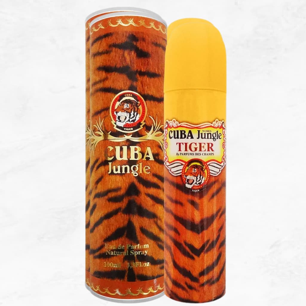 Perfume Importado Cuba Jungle TIGER Eau de Parfum 100ml Feminino Fixação Alta Original com Nota