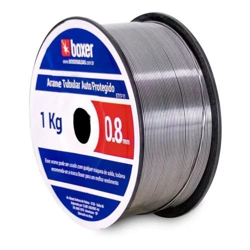 Arame Mig Sem Gás 0.8mm Rolo 1kg P/ Maquina De Solda Boxer