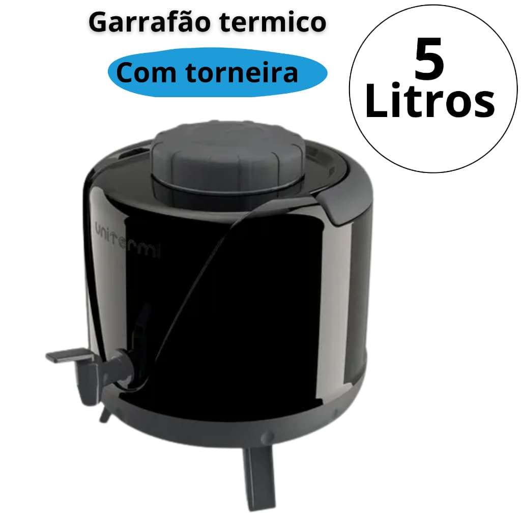 Botijão Garrafa Térmica 5 Litros Arezzo Para Água Suco tererê