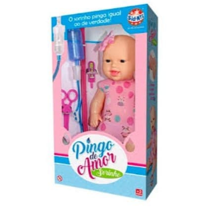 Boneca Bebê Pingo de Amor   toma Sorinho de Verdade Bonecas e Brinquedos