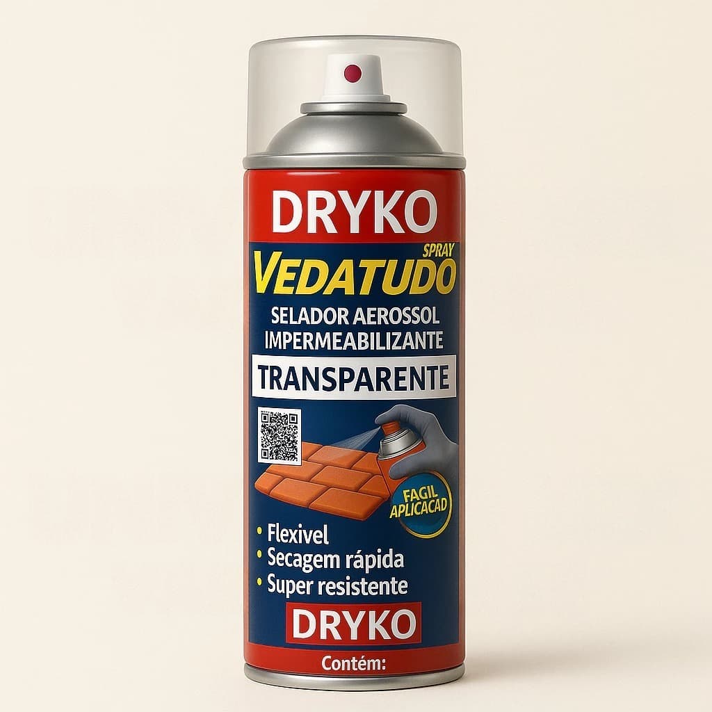 Borracha líquida impermeabilizante spray Dryko Vedação Transparente 100ML