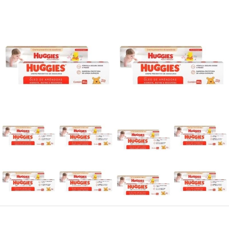 Pomada Huggies Kit c/ 10 Unidades 80g cada