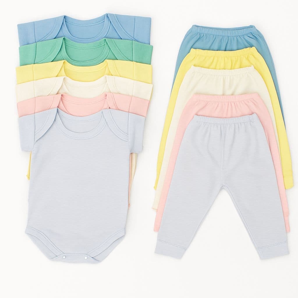 Kit 4 Peças Body Infantil Manga Curta Bebê Unisex