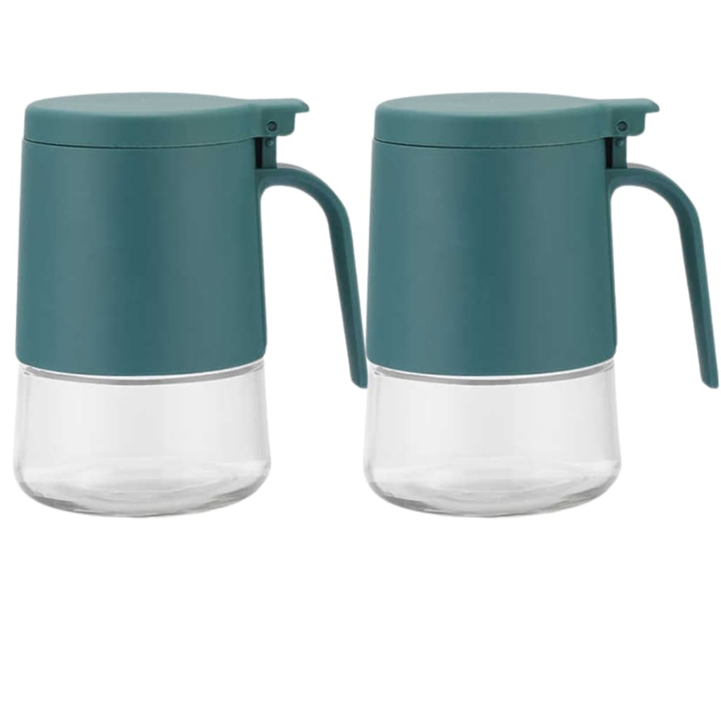 Porta tempeiros Açucareiro de Vidro 350ml com Tampa Hermética e Colher –cozinha moderna   Elegante e Resistente KIT 02UN