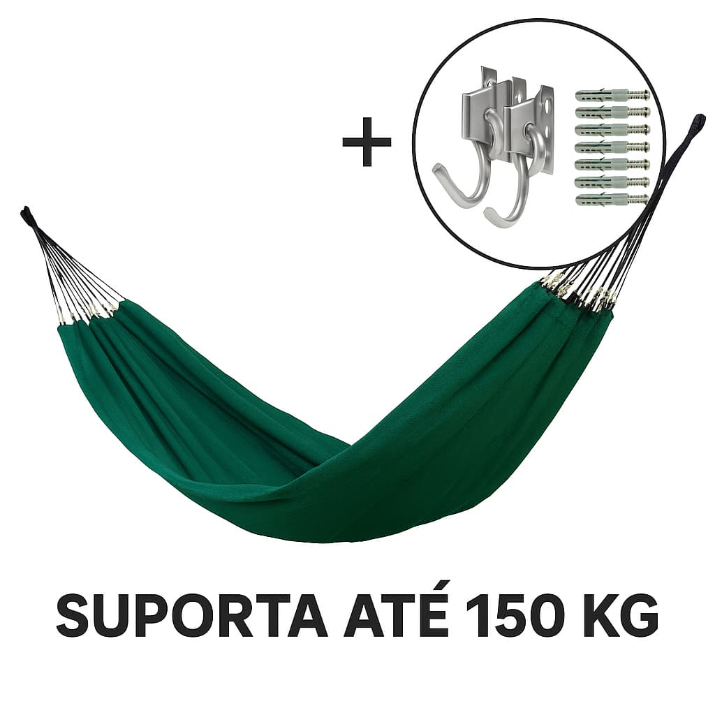 Kit Rede de Dormir Jeans Basic 3,90 x 1,40 + 1 Par de Ganchos – Sua Rede Completa Direto da Fabrica