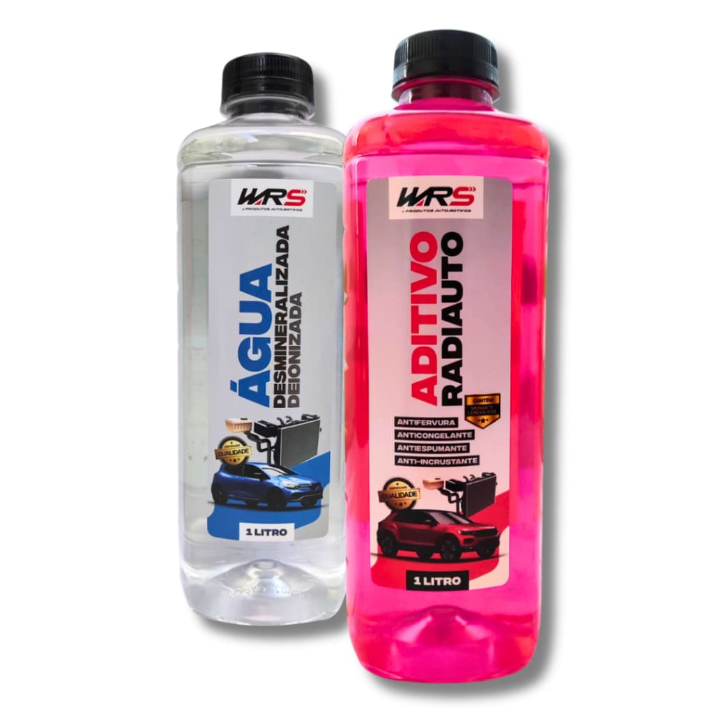 Kit Agua Desmineralizada com Aditivo de Radiador Radiauto WRS