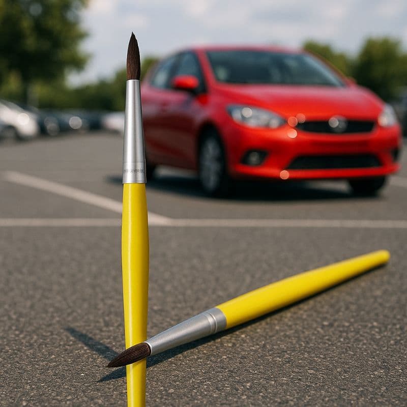 Kit 2 Pincel Trincha Para Retoque Automotivo Roma 566 N°0 Carros Uso geral