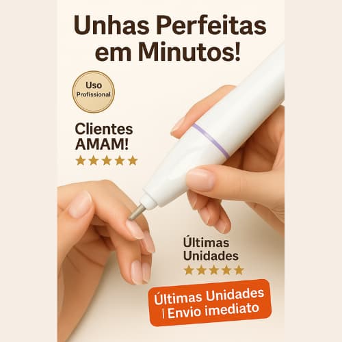 Lixa Elétrica Profissional 5 em 1 s/ Fio KA-1951 | Unhas Impecáveis em Minutos!