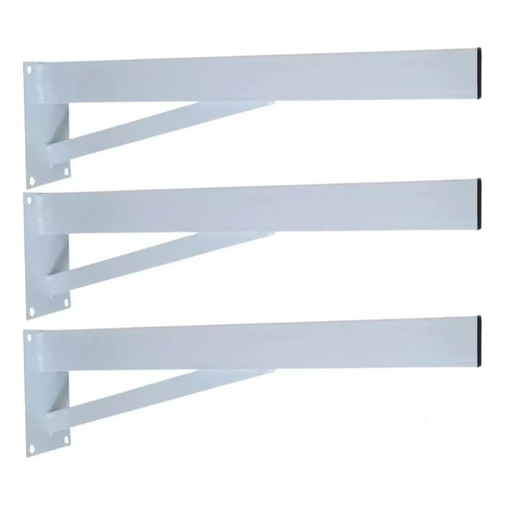 Suporte Para Pia Granito 50cm Parafusar Aço Reforçado 3 Unidades