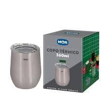 Copo Térmico MOR Inox 360ml com Tampa Vedada – Mantém Café Quente e Bebidas Geladas