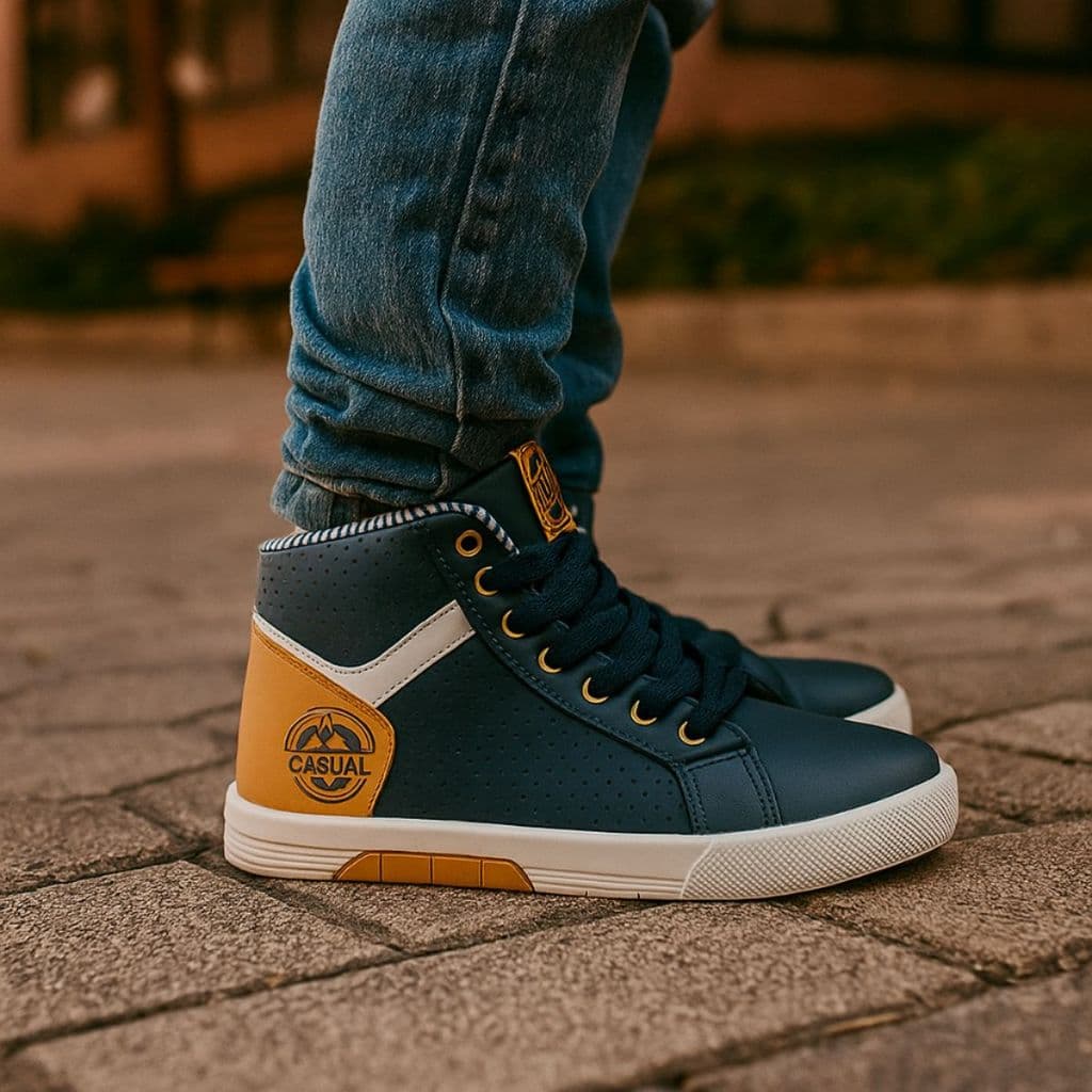 Tênis Masculino Infantil Casual Cano Alto Menino Confortável