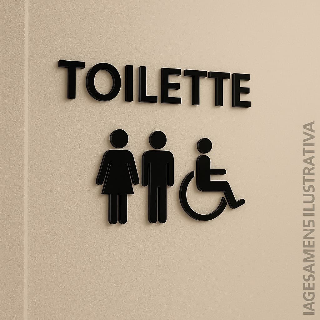 Placa De Sinalização Para Portas e Paredes Em Acrílico