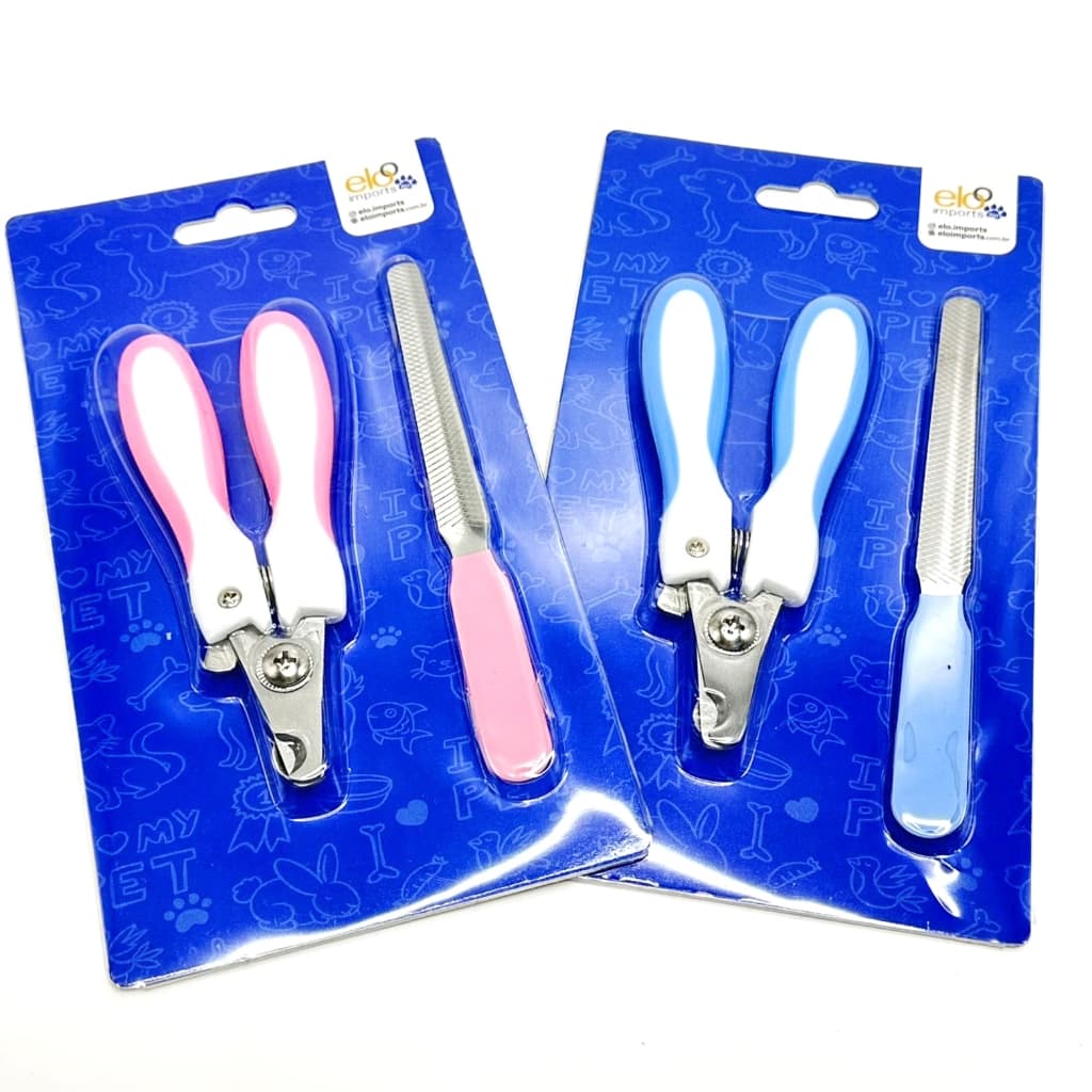 Alicate Cortador de Unhas para Pets cão gato, Conjunto com Lixa cuidados com animais