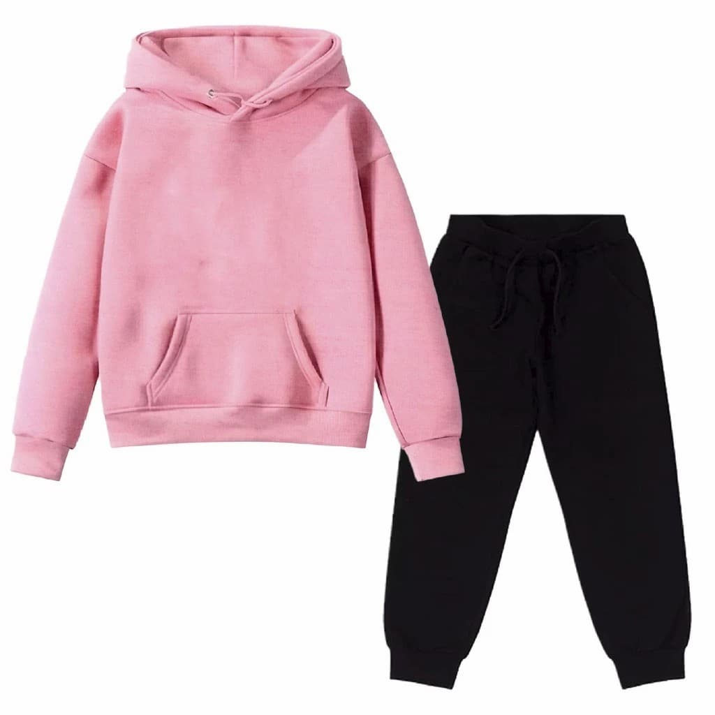 Conjunto Infantil Feminino Conjunto Com Calça Preto Infantil Moletom Conjunto infantil Conjuntos