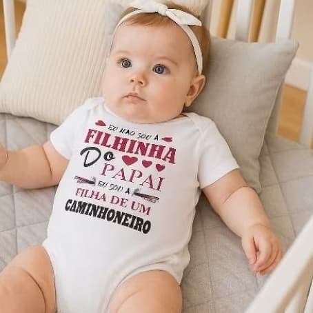 Roupa de Bebe Body De Bebê Eu Não Sou Filhinha Do Papai Sou Filha Barato