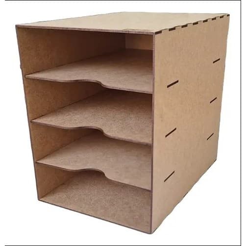 Organizador De Papel Sulfite A4 Para Escritório e Papelaria com 4 compartimentos