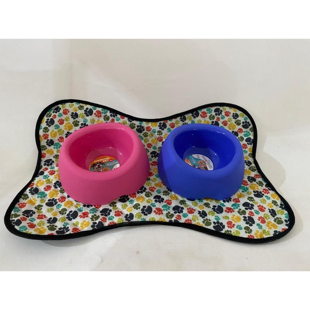 Comedouro Pet  MateladoTapete  em Formato de osso Conforto e Limpeza para seAmiguinhou