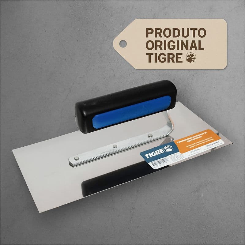 Desempenadeira De Aço Inox Cabo Aberto 25CM Tigre