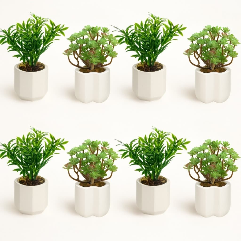 Planta Artificial arranjos de suculentas kit 8 com vaso decoração