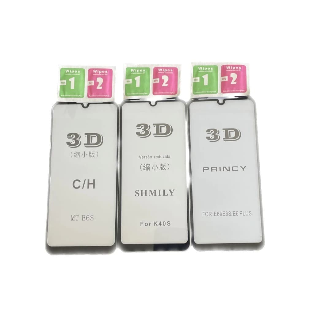 3 Películas 3D (K40S) De Vidro + Kit De Limpeza