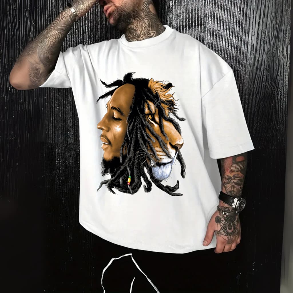 Camiseta Masculina Estampada Bob Marley Unissex Casual Confortavel 100% Algodão Envio Imediato