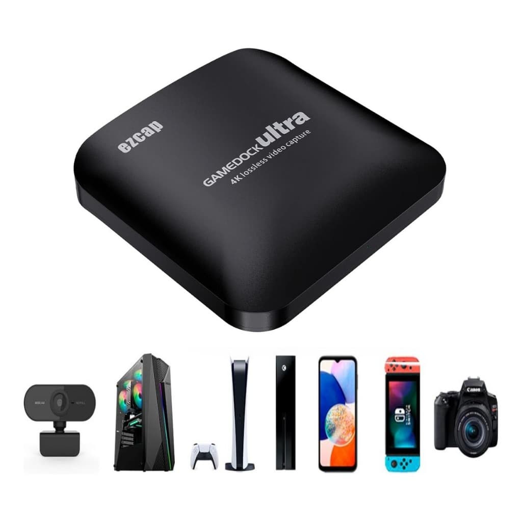 Ezcap320b Hdr Gamedock Ultra 4k Cartão De Captura Usb 3.1 Caputura 4K HDR Real Gravação 120 FPS