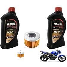Kit Troca 2 Litros Óleo Yamalube 20w50 Mineral + Filtro de Óleo Dvsc Yamaha Xtz Crosser Fazer Factor 150 125i