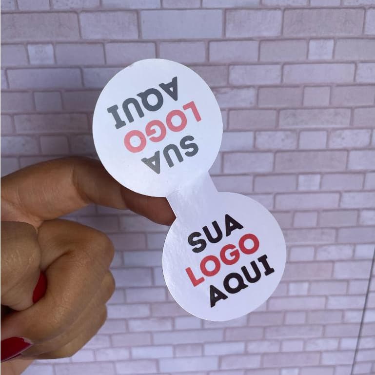 Lacre Adesivo Personalizado para Sacola - Kit 50 unid - Fechamento Seguro e Profissional