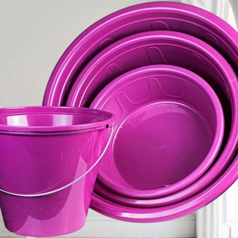 Kit Lavanderia Prático com 3 Bacias 28L + 15L + 7,5L e 1 Balde 5,5L Multiuso Utilidades