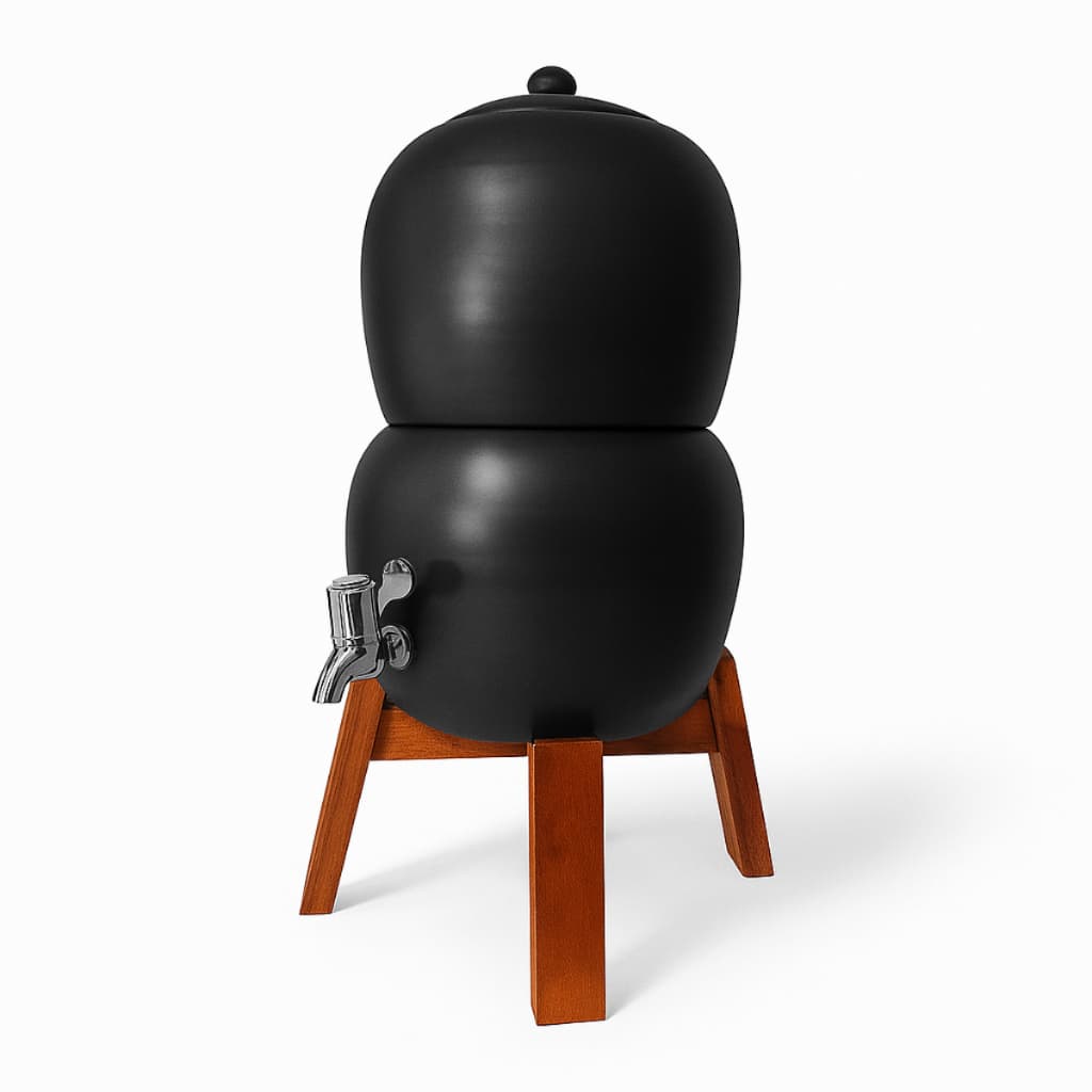 Filtro De Barro Bebedouro Para Agua Filtrador Colmeia Preto