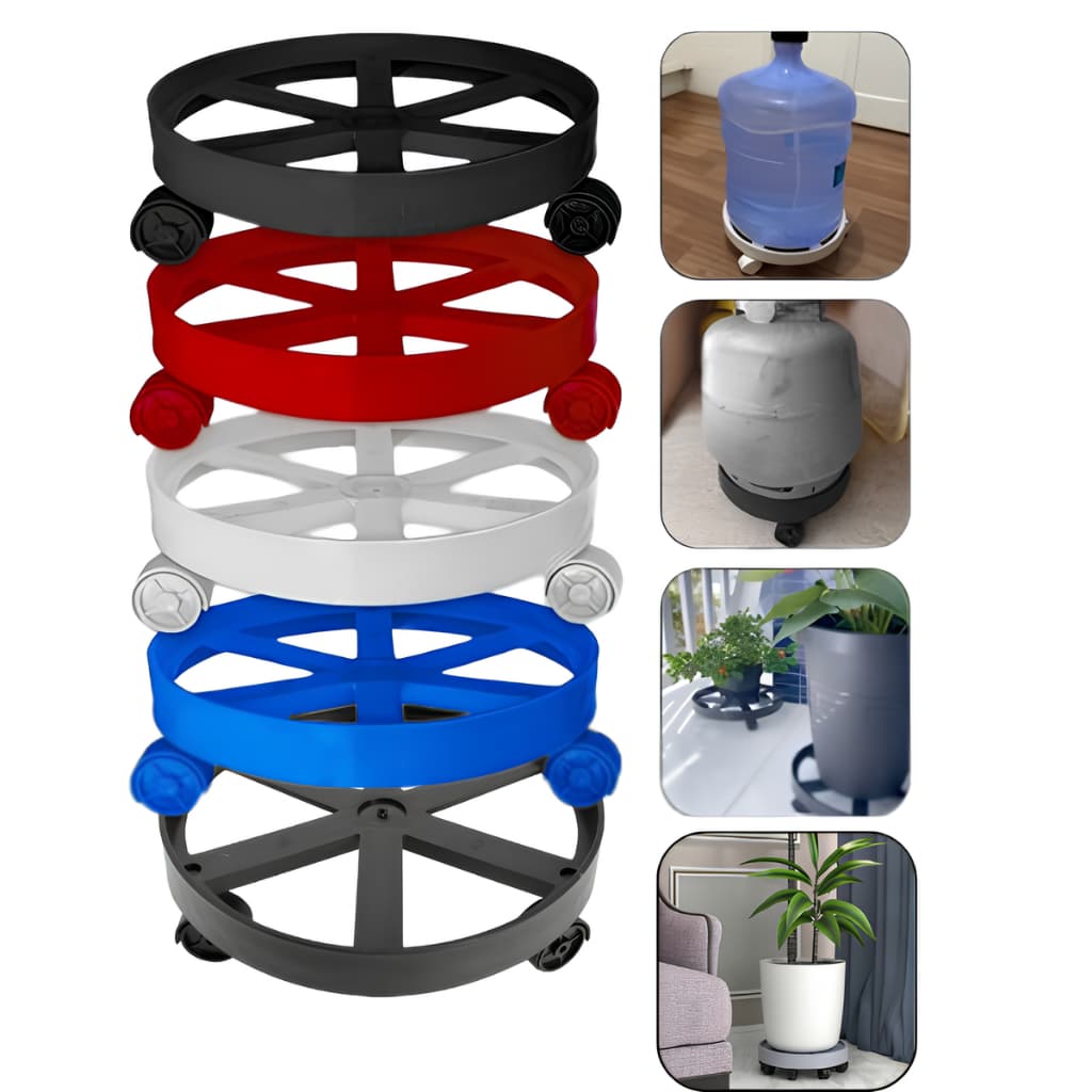 Suporte Base Para Botijão De Gás/ Vasos /Plantas /Agua Com Rodinha