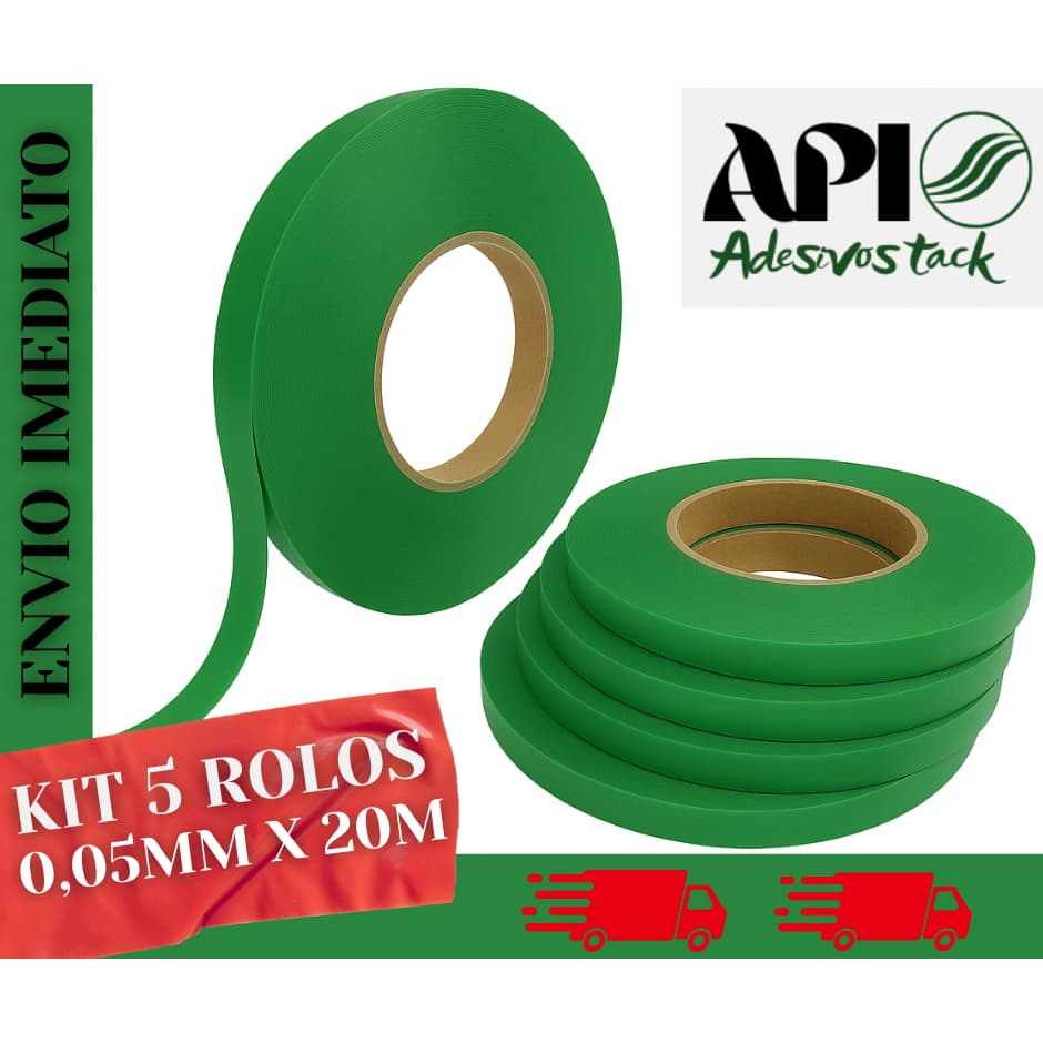 FITA DUPLA FACE VHB 0.5 EXTRA FORTE KIT 5 ROLOS - 0,05MM X 20M