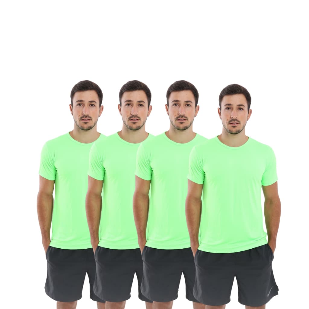 KiT 4 Camisetas 100% Poliamida Masculino