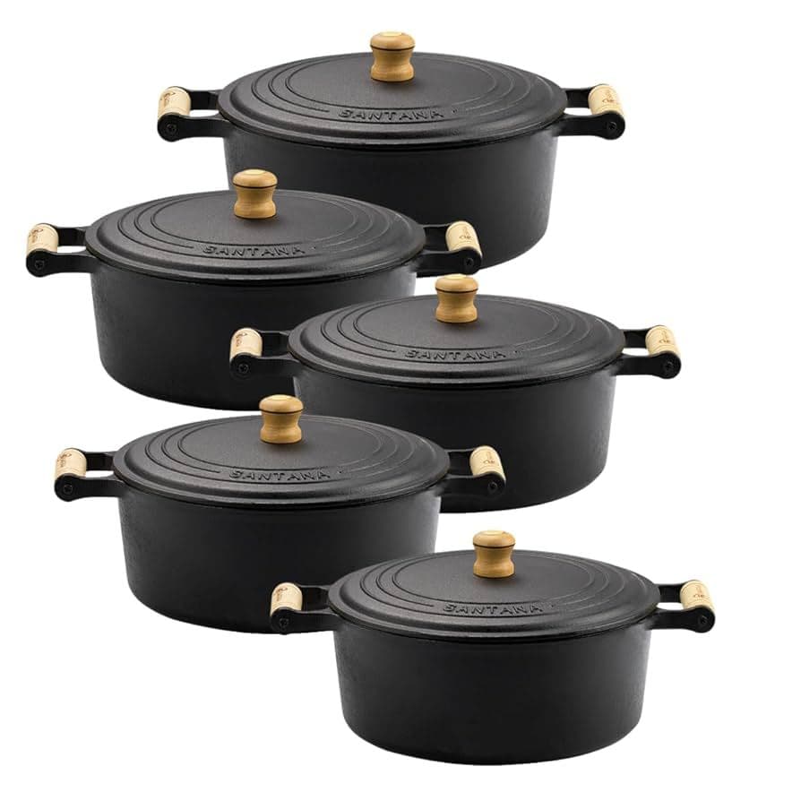 Panela de ferro com alça de madeira cm