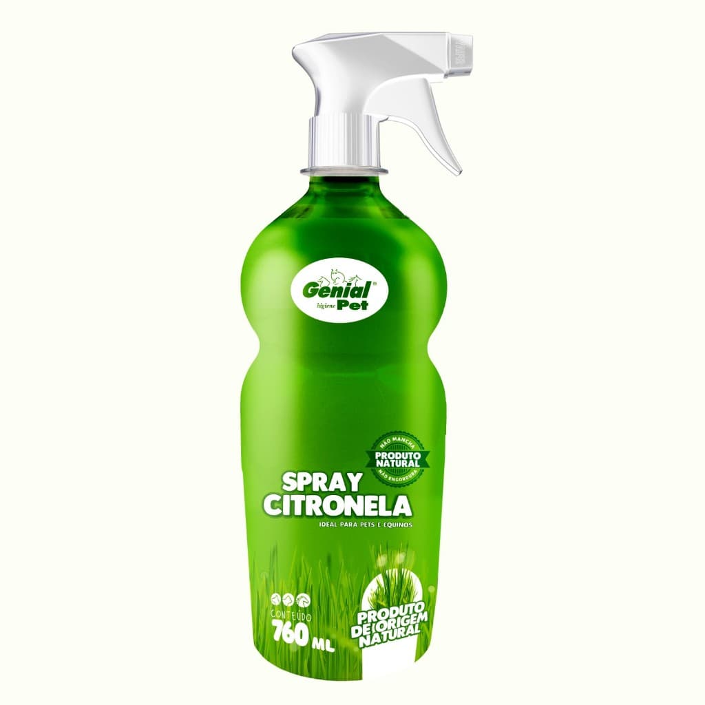 Repelente Spray Citronela Insetos Moscas Genial Para Animais 760ml