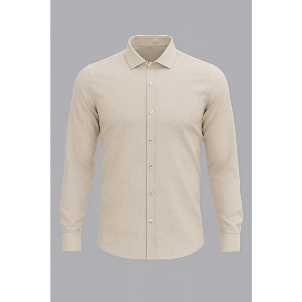 Camisa Esporte Fino Social Masculina Manga Longa Linho