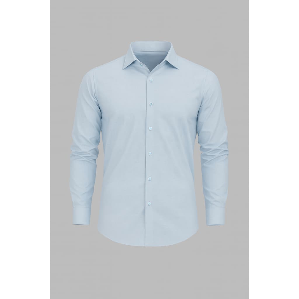 Camisa De Botão Social Masculina Slim Premium Algodão Gola Dura Rigida