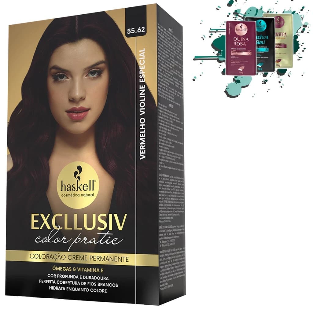 Kit Coloração 55.62 - Vermelho Violine Especial - Exclluviv Color Pratic Haskell