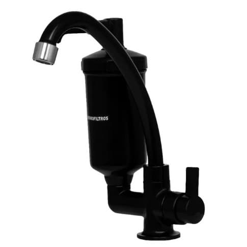 Purificador Água com Torneira Pop parede  Preto Hidrofiltros