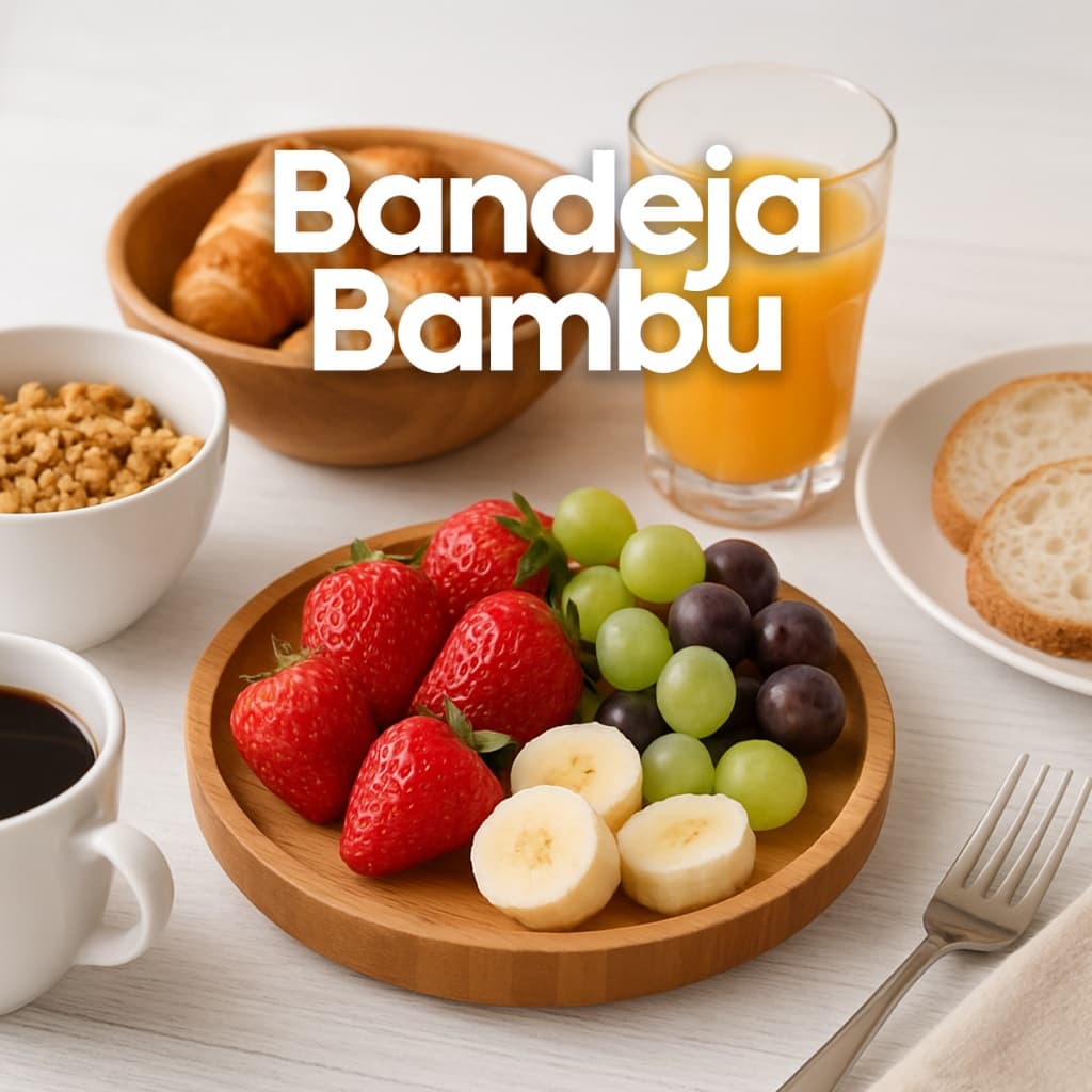 Bandeja Bambu Redonda Petisqueira Servir Decorar 20 Cm | Estilo Minimalista e Sustentável